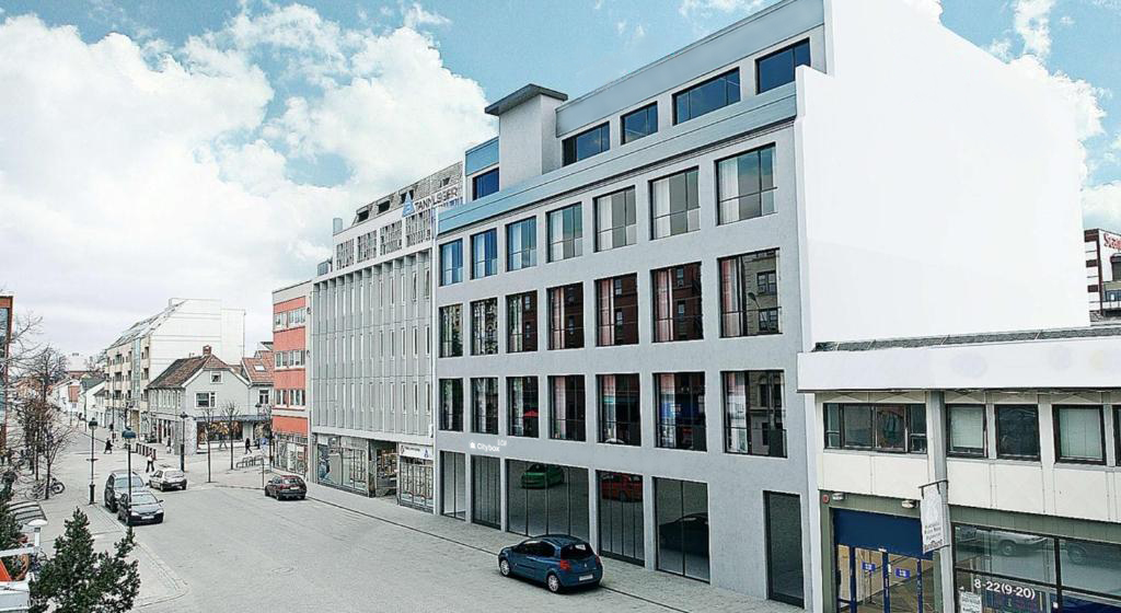 The facade of Citybox Kristiansand Lite, our hotel in Kristiansand. 